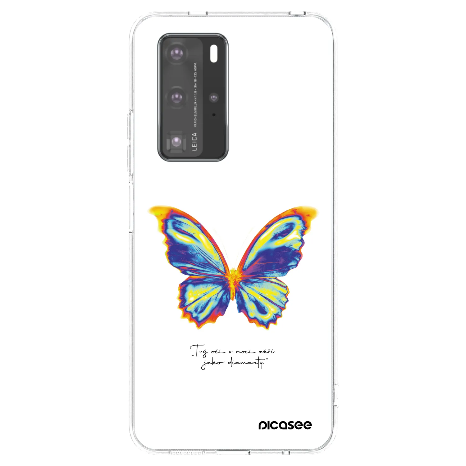 Picasee átlátszó szilikon tok az alábbi mobiltelefonokra Huawei P40 Pro - Diamanty White