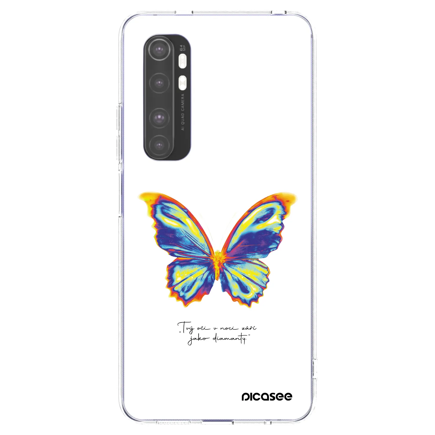 Picasee átlátszó szilikon tok az alábbi mobiltelefonokra Xiaomi Mi Note 10 Lite - Diamanty White