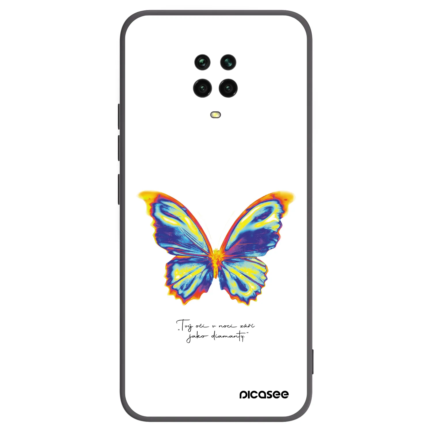 Picasee fekete szilikon tok az alábbi mobiltelefonokra Xiaomi Redmi Note 9S - Diamanty White