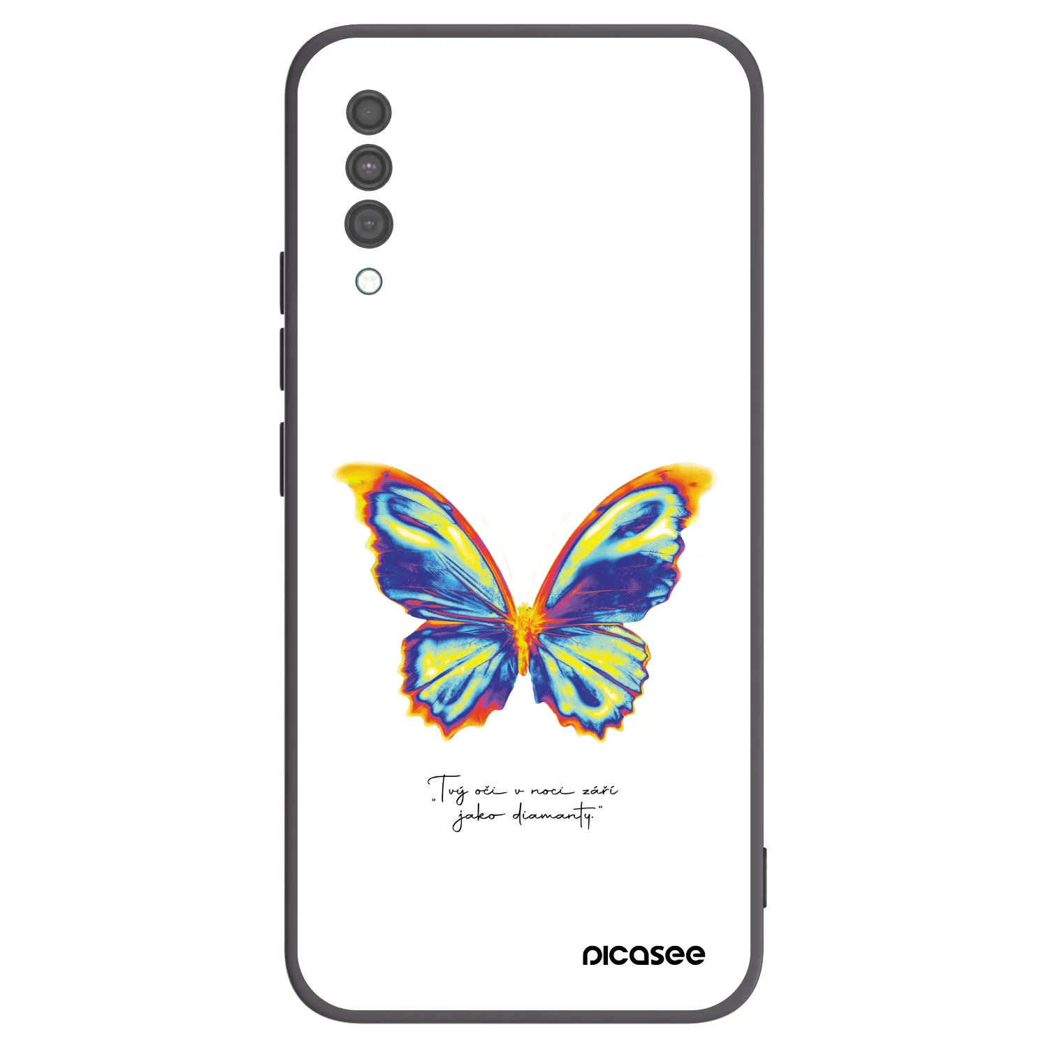 Picasee fekete szilikon tok az alábbi mobiltelefonokra Samsung Galaxy A30s A307F - Diamanty White