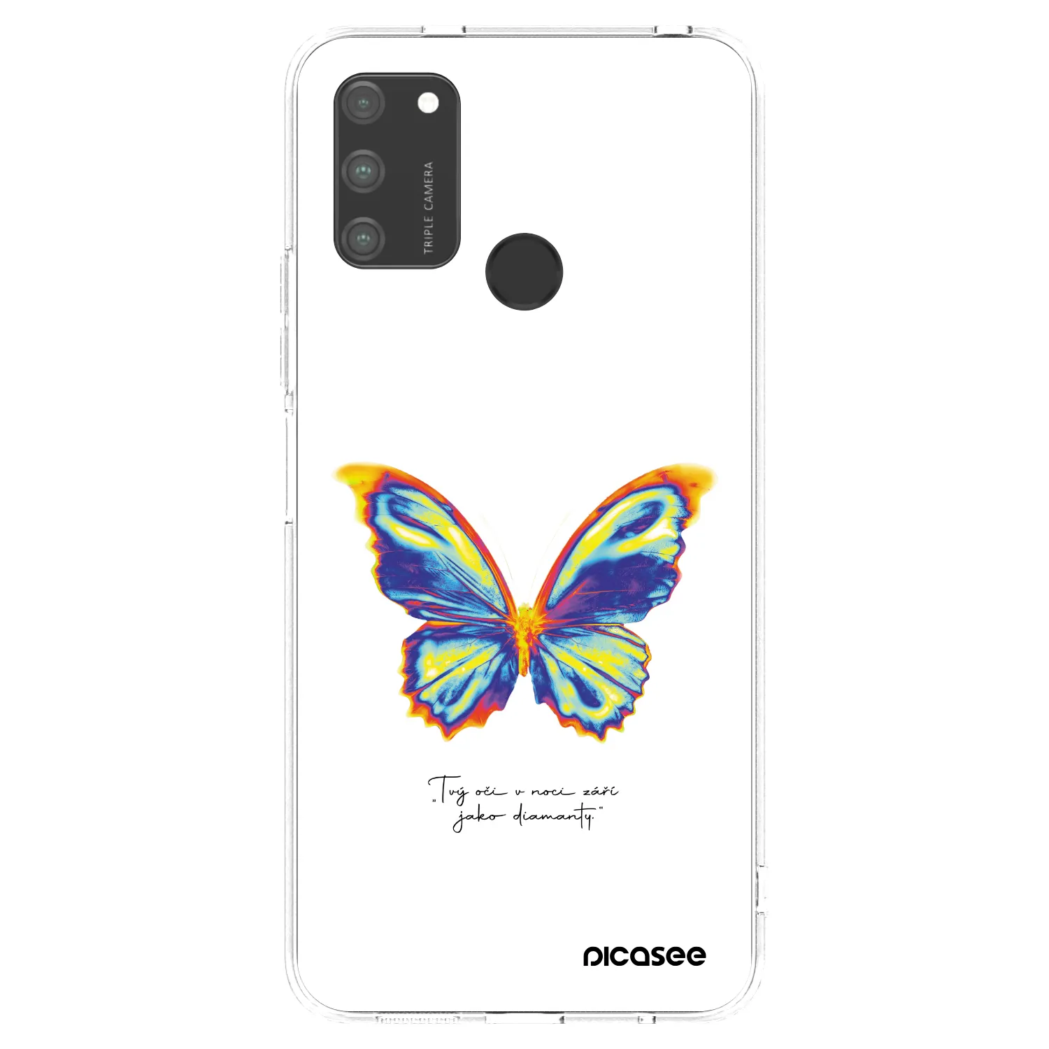 Picasee átlátszó szilikon tok az alábbi mobiltelefonokra Honor 9A - Diamanty White