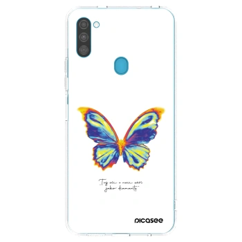 Picasee átlátszó szilikon tok az alábbi mobiltelefonokra Samsung Galaxy M11 - Diamanty White