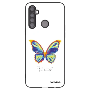 Picasee fekete szilikon tok az alábbi mobiltelefonokra Realme 5 - Diamanty White