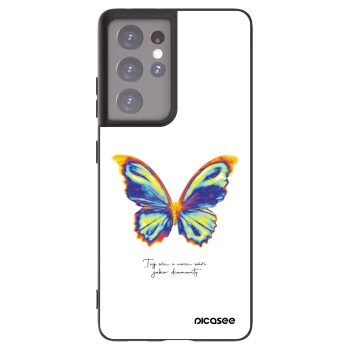Picasee fekete szilikon tok az alábbi mobiltelefonokra Samsung Galaxy S21 Ultra 5G G998B - Diamanty White