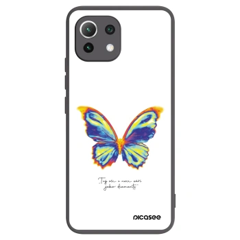 Picasee fekete szilikon tok az alábbi mobiltelefonokra Xiaomi 11 Lite 5G NE - Diamanty White