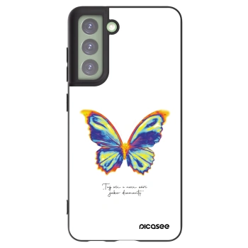 Picasee fekete szilikon tok az alábbi mobiltelefonokra Samsung Galaxy S21 FE 5G - Diamanty White