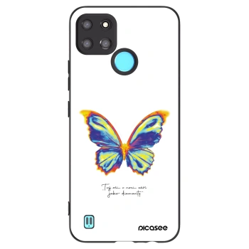 Picasee fekete szilikon tok az alábbi mobiltelefonokra Realme C21Y - Diamanty White
