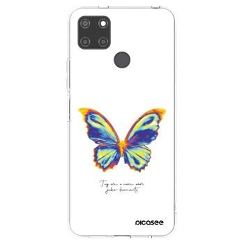 Picasee átlátszó szilikon tok az alábbi mobiltelefonokra Realme C21Y - Diamanty White