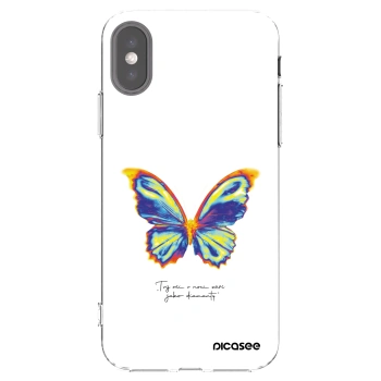 Picasee átlátszó szilikon tok az alábbi mobiltelefonokra Apple iPhone X/XS - Diamanty White