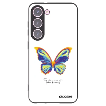 Picasee fekete szilikon tok az alábbi mobiltelefonokra Samsung Galaxy S23 5G - Diamanty White
