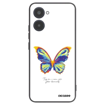 Picasee fekete szilikon tok az alábbi mobiltelefonokra Realme 10 4G - Diamanty White