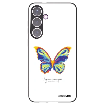Picasee fekete szilikon tok az alábbi mobiltelefonokra Samsung Galaxy S24+ S926B 5G - Diamanty White