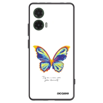 Picasee fekete szilikon tok az alábbi mobiltelefonokra Motorola Moto G35 5G - Diamanty White