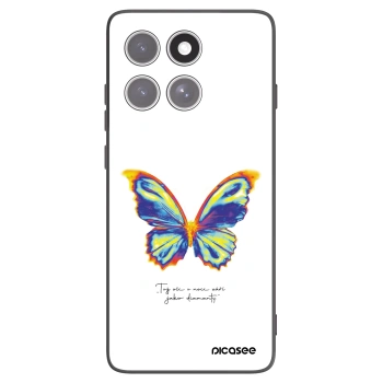 Picasee fekete szilikon tok az alábbi mobiltelefonokra Motorola Edge 60 Fusion - Diamanty White