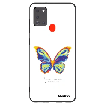 Picasee fekete szilikon tok az alábbi mobiltelefonokra Samsung Galaxy A21s - Diamanty White