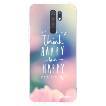 Picasee átlátszó szilikon tok az alábbi mobiltelefonokra Xiaomi Redmi 9 - Think happy be happy