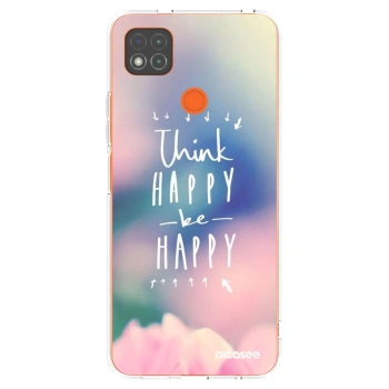 Picasee átlátszó szilikon tok az alábbi mobiltelefonokra Xiaomi Redmi 9C - Think happy be happy