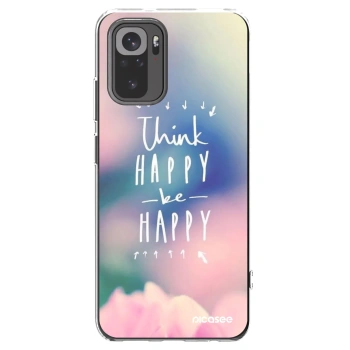 Picasee átlátszó szilikon tok az alábbi mobiltelefonokra Xiaomi Redmi Note 10 - Think happy be happy