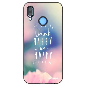 Picasee fekete szilikon tok az alábbi mobiltelefonokra Huawei P20 Lite - Think happy be happy