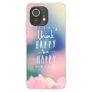 Picasee átlátszó szilikon tok az alábbi mobiltelefonokra Xiaomi Mi 11 - Think happy be happy