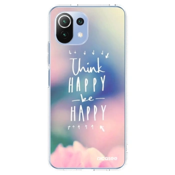 Picasee átlátszó szilikon tok az alábbi mobiltelefonokra Xiaomi Mi 11 Lite - Think happy be happy