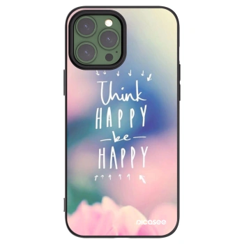 Picasee fekete szilikon tok az alábbi mobiltelefonokra Apple iPhone 13 Pro Max - Think happy be happy