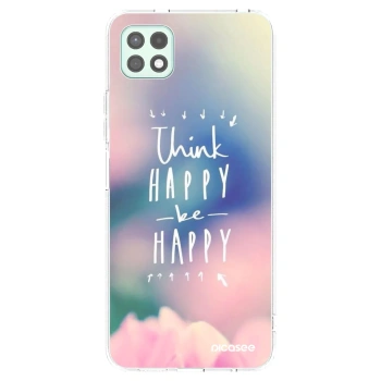 Picasee átlátszó szilikon tok az alábbi mobiltelefonokra Samsung Galaxy A22 A226B 5G - Think happy be happy