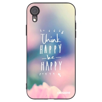 Picasee fekete szilikon tok az alábbi mobiltelefonokra Apple iPhone XR - Think happy be happy