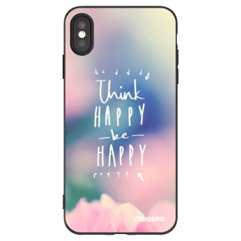 Picasee fekete szilikon tok az alábbi mobiltelefonokra Apple iPhone XS Max - Think happy be happy