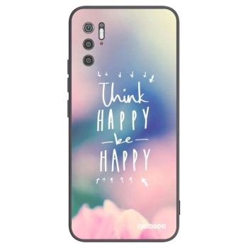 Picasee fekete szilikon tok az alábbi mobiltelefonokra Xiaomi Poco M3 Pro 5G - Think happy be happy