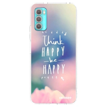 Picasee átlátszó szilikon tok az alábbi mobiltelefonokra Motorola Moto G60 - Think happy be happy