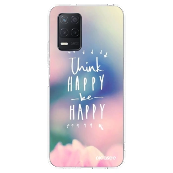 Picasee átlátszó szilikon tok az alábbi mobiltelefonokra Realme 8 5G - Think happy be happy