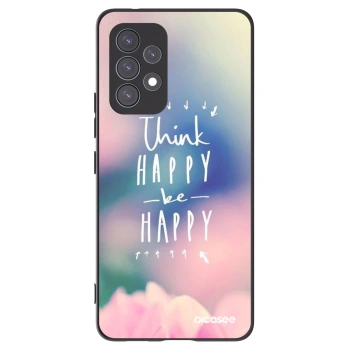 Picasee fekete szilikon tok az alábbi mobiltelefonokra Samsung Galaxy A53 5G A536 - Think happy be happy