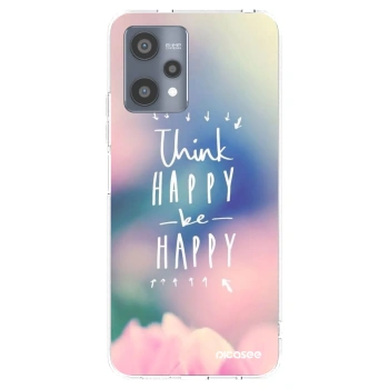Picasee átlátszó szilikon tok az alábbi mobiltelefonokra Realme 9 Pro 5G - Think happy be happy