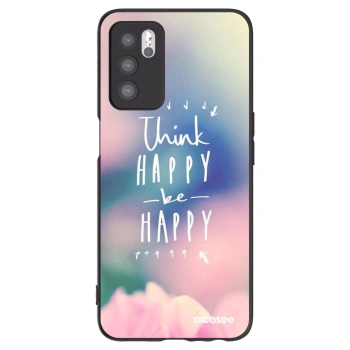 Picasee fekete szilikon tok az alábbi mobiltelefonokra OPPO A16s - Think happy be happy