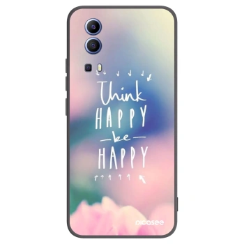 Picasee fekete szilikon tok az alábbi mobiltelefonokra Vivo Y52 5G - Think happy be happy