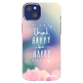 Picasee átlátszó szilikon tok az alábbi mobiltelefonokra Apple iPhone 14 Plus - Think happy be happy