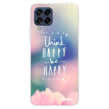 Picasee átlátszó szilikon tok az alábbi mobiltelefonokra Samsung Galaxy M53 5G - Think happy be happy