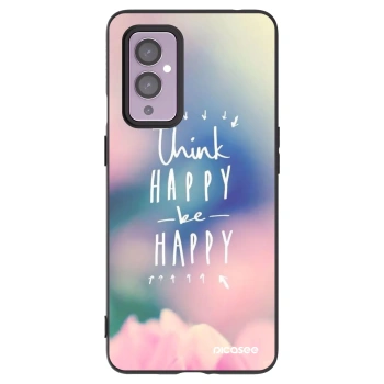 Picasee fekete szilikon tok az alábbi mobiltelefonokra OnePlus 9 - Think happy be happy