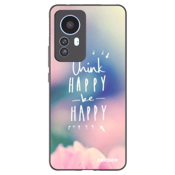 Picasee fekete szilikon tok az alábbi mobiltelefonokra Xiaomi 12T Pro - Think happy be happy