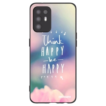 Picasee fekete szilikon tok az alábbi mobiltelefonokra OPPO A94 5G - Think happy be happy