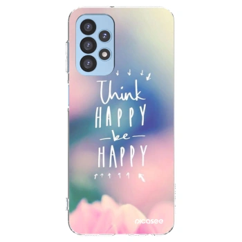 Picasee átlátszó szilikon tok az alábbi mobiltelefonokra Samsung Galaxy A23 A235F 4G - Think happy be happy