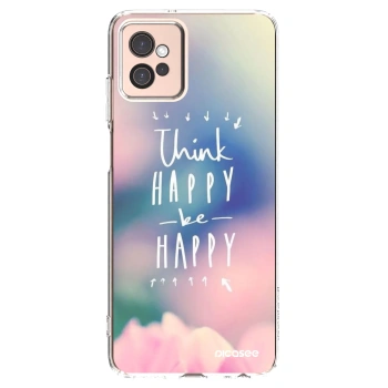 Picasee átlátszó szilikon tok az alábbi mobiltelefonokra Motorola Moto G32 - Think happy be happy