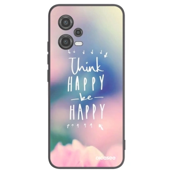 Picasee fekete szilikon tok az alábbi mobiltelefonokra Xiaomi Poco X5 - Think happy be happy