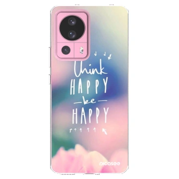 Picasee átlátszó szilikon tok az alábbi mobiltelefonokra Xiaomi 13 Lite - Think happy be happy