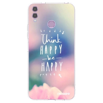 Picasee átlátszó szilikon tok az alábbi mobiltelefonokra Honor 8X - Think happy be happy