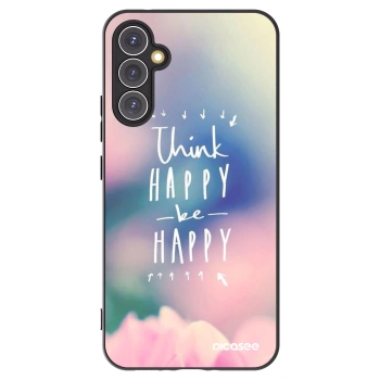 Picasee fekete szilikon tok az alábbi mobiltelefonokra Samsung Galaxy A34 5G A346B - Think happy be happy