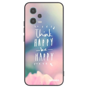Picasee fekete szilikon tok az alábbi mobiltelefonokra Xiaomi Redmi Note 12 5G - Think happy be happy