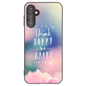 Picasee fekete szilikon tok az alábbi mobiltelefonokra Samsung Galaxy A14 4G A145R - Think happy be happy