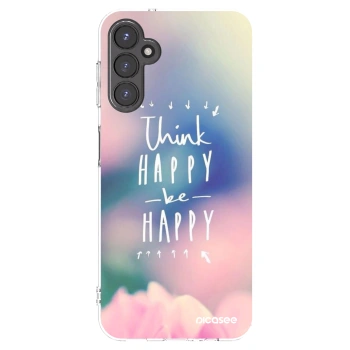 Picasee átlátszó szilikon tok az alábbi mobiltelefonokra Samsung Galaxy A14 5G A146P - Think happy be happy